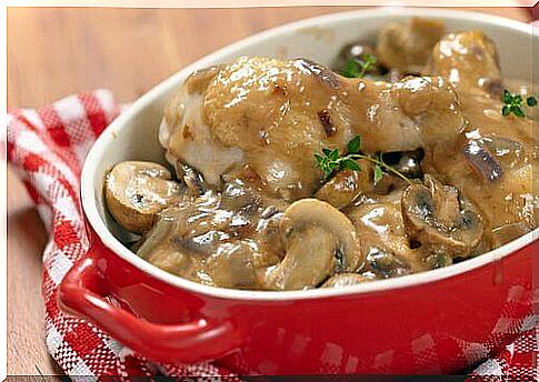 Chicken and mushrooms