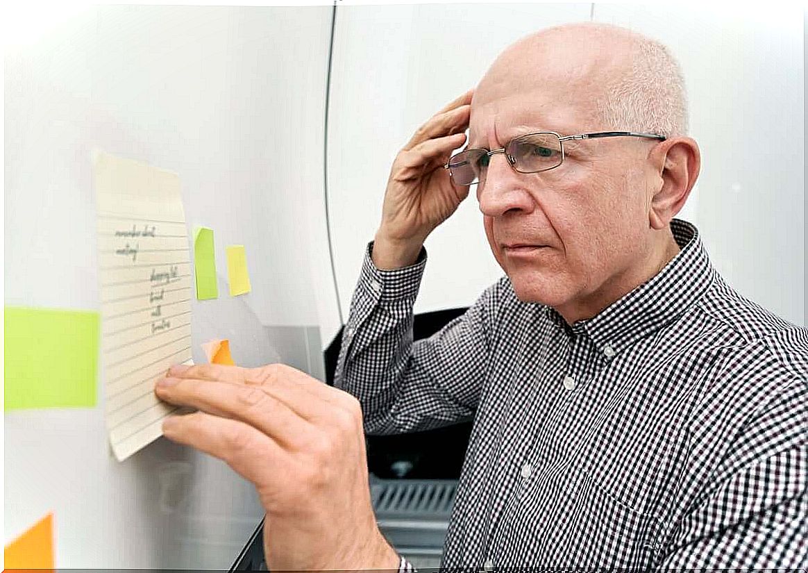 Man trying to remember something