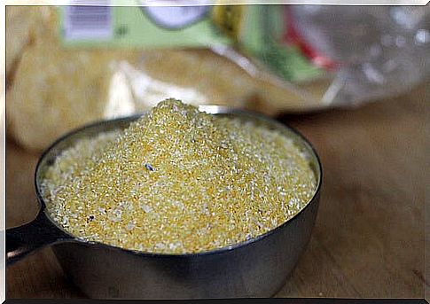 cereal bowl with flour