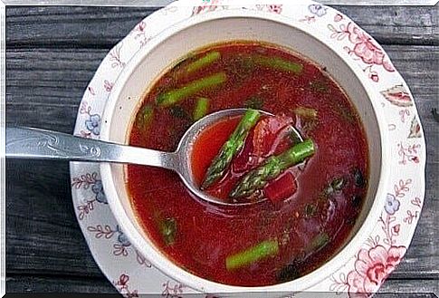 Purple bean soup