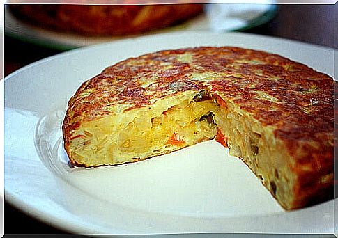 A stuffed omelette