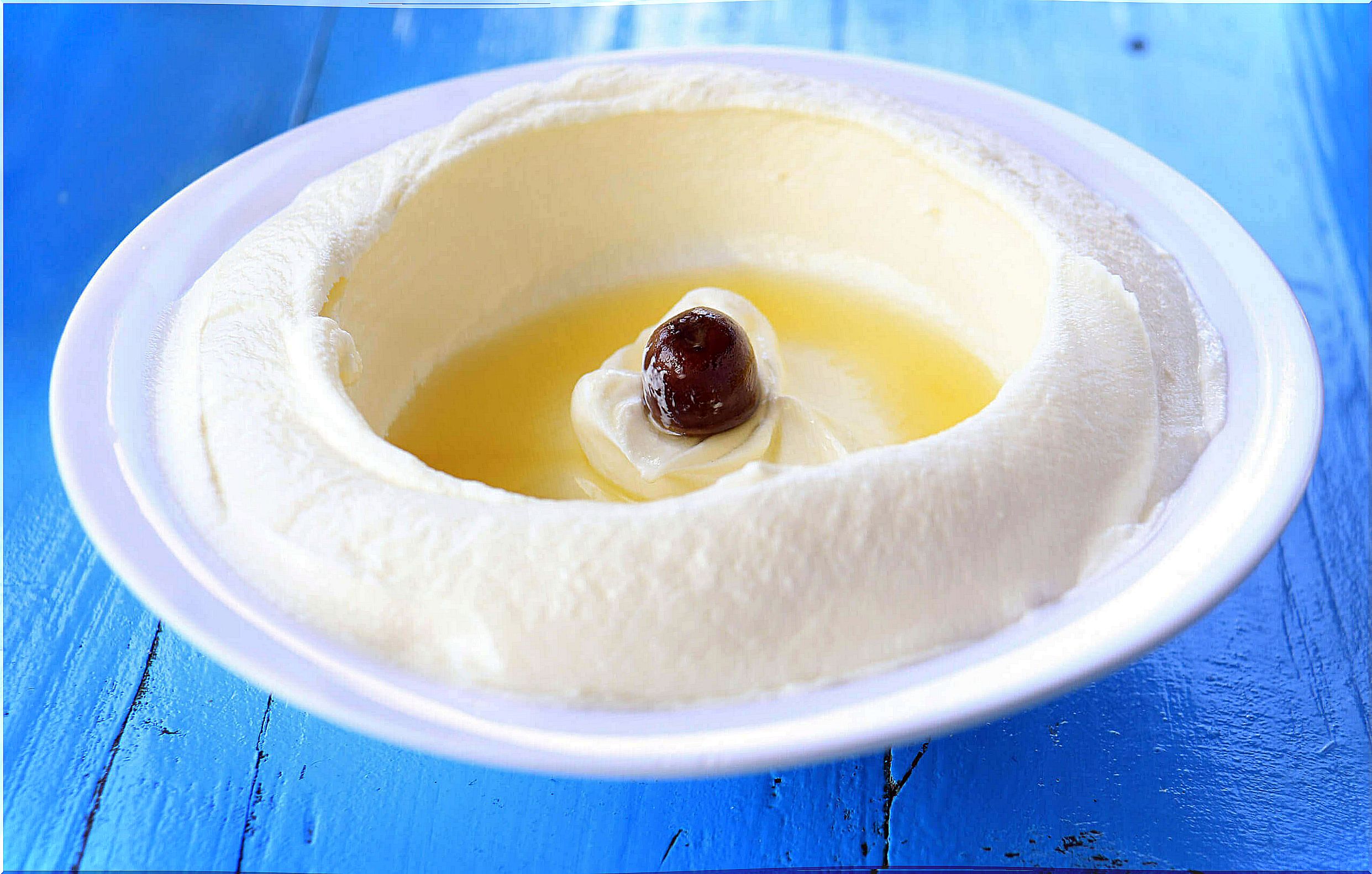 Labneh with olive oil