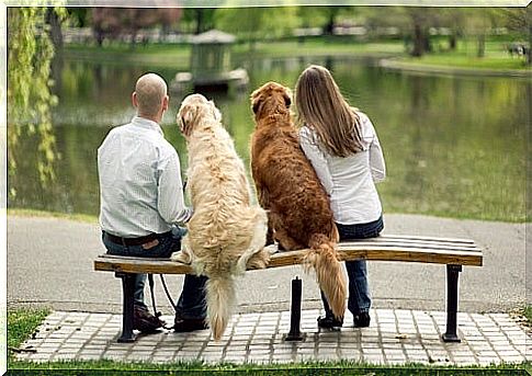 Man and woman on a bench